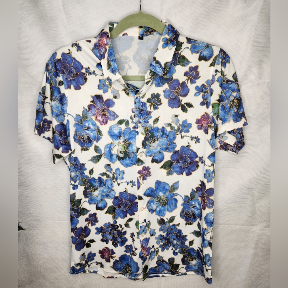 Men's Floral Button Down Shirt